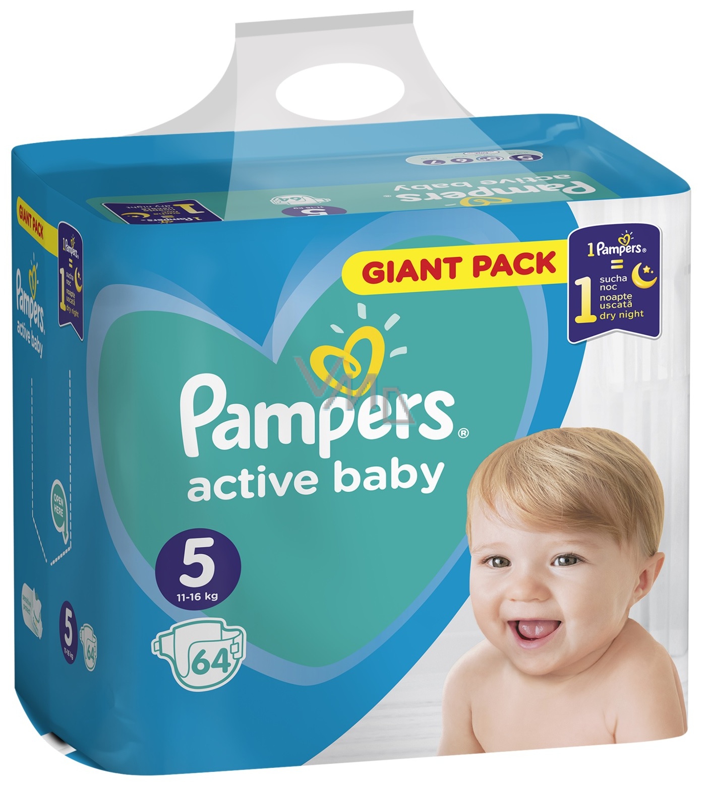 Pampers diapers #5 large 11-16kg 64pcs