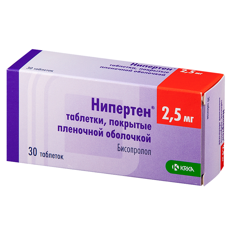 Нипертен ԴԵՂՈՐԱՅՔ Նիպերտեն դեղահատեր թաղանթապատ 2.5մգ x 30