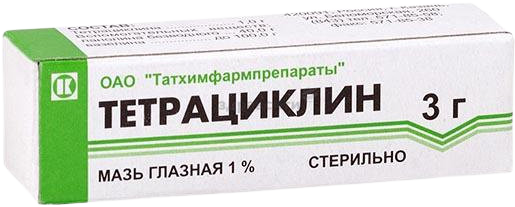 Тетрациклин MEDICINES Tetracycline Tatpharm eye ointment 1% 3g