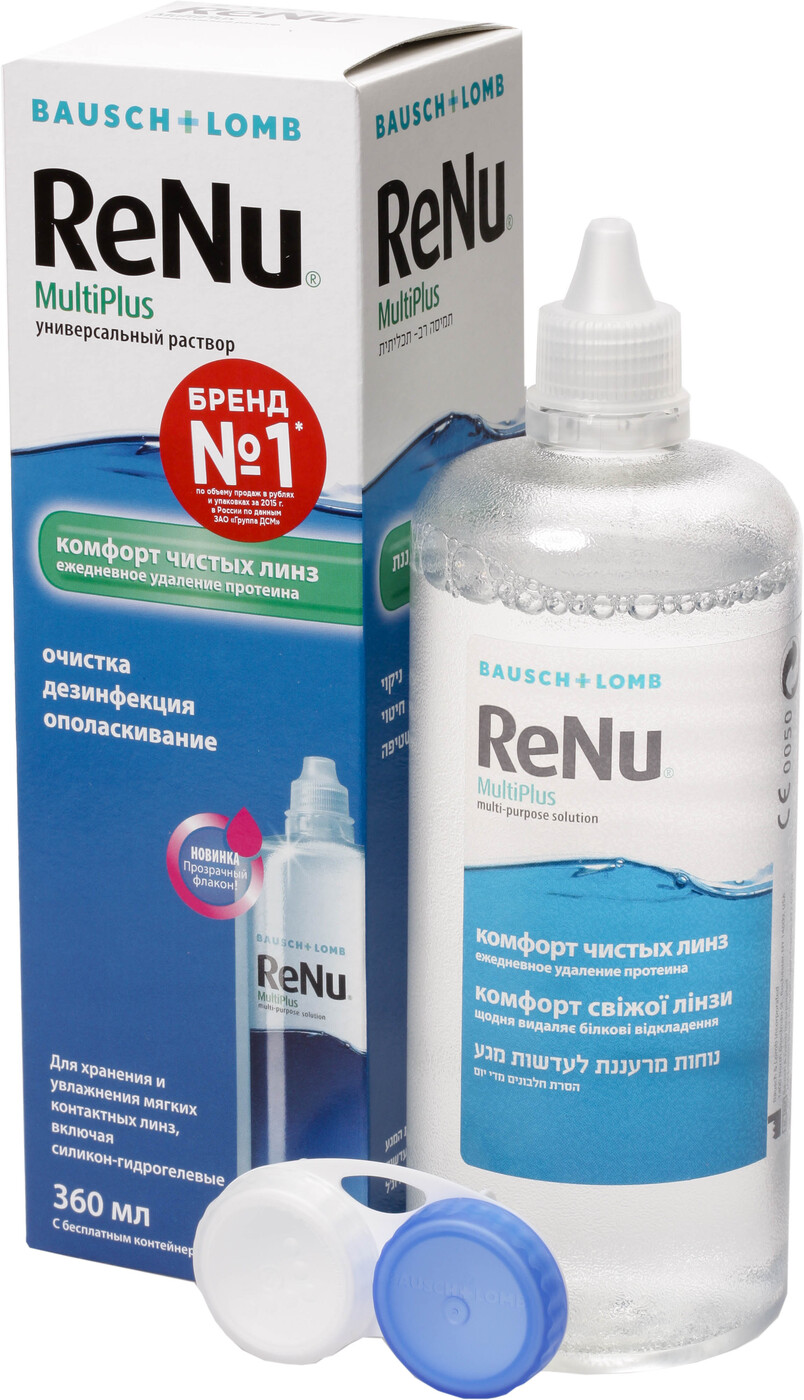 Раствор ԽՆԱՄՔԻ ՄԻՋՈՑՆԵՐ ReNu Multi Plus լուծույթ ոսպնյակների համար 355մլ