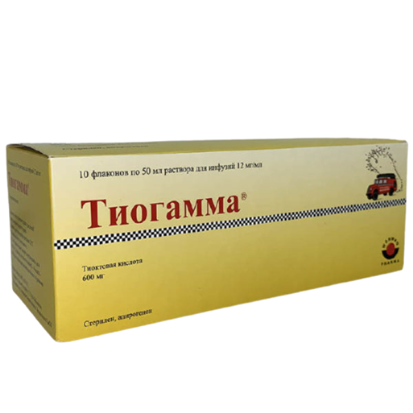 Тиогамма MEDICINES Thiogamma Turbo for injections 1,2% 50ml