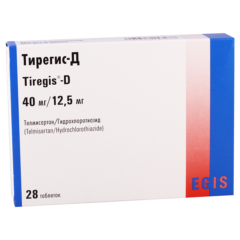 Тирегис MEDICINES Tiregis-D tablets 40mg/12,5mg x 28