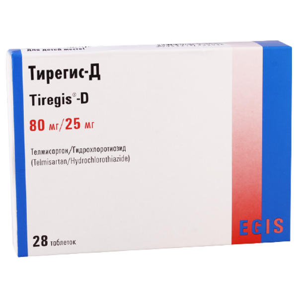 Тирегис MEDICINES Tiregis-D tablets 80mg/25mg x 28