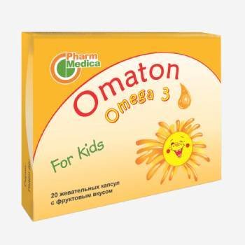 Оматон MEDICINES Omaton Omega-3 (fish oil) for children chewable capsules x 20