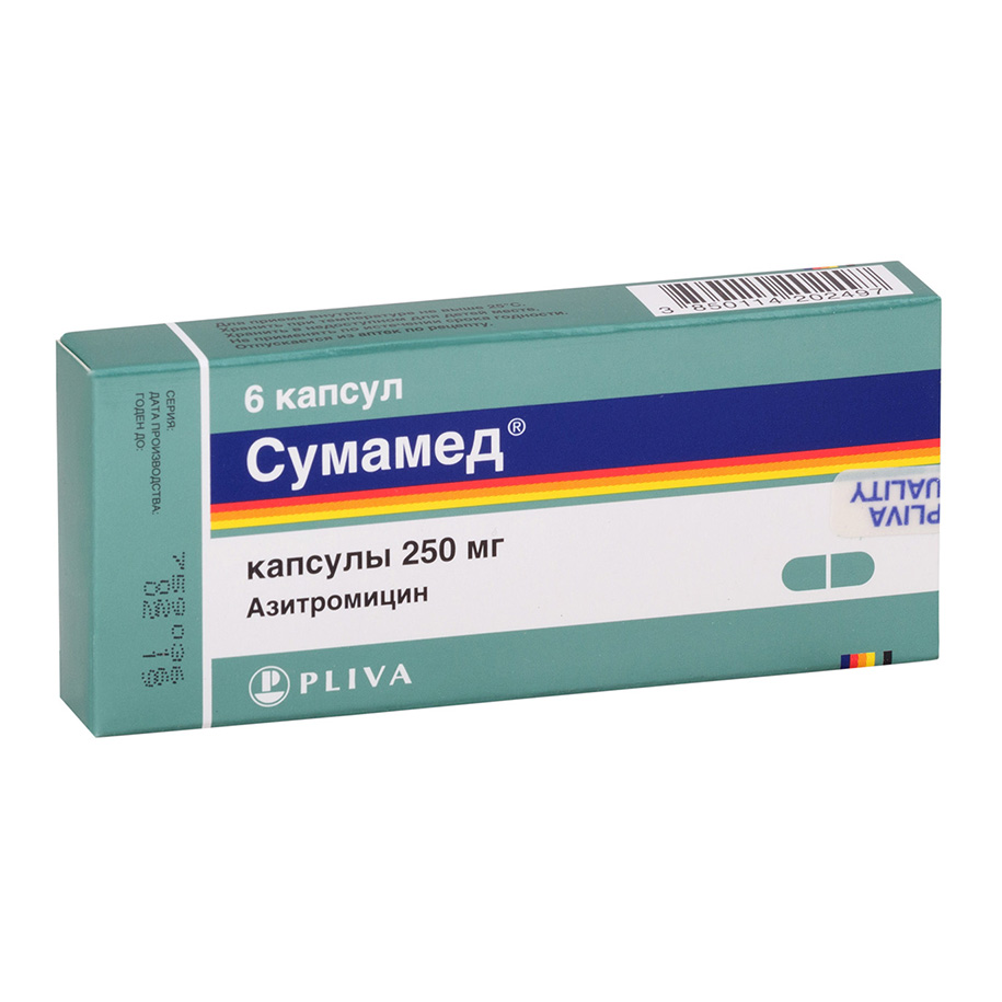 Сумамед MEDICINES Sumamed capsules 250mg x 6