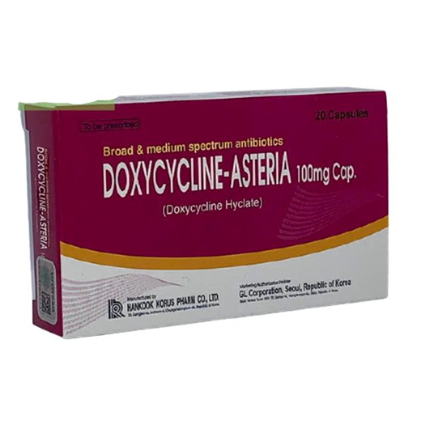 Доксициклин ԴԵՂՈՐԱՅՔ Դոկսիցիկլին-Աստերիա դեղապատիճներ  100մգ  N20