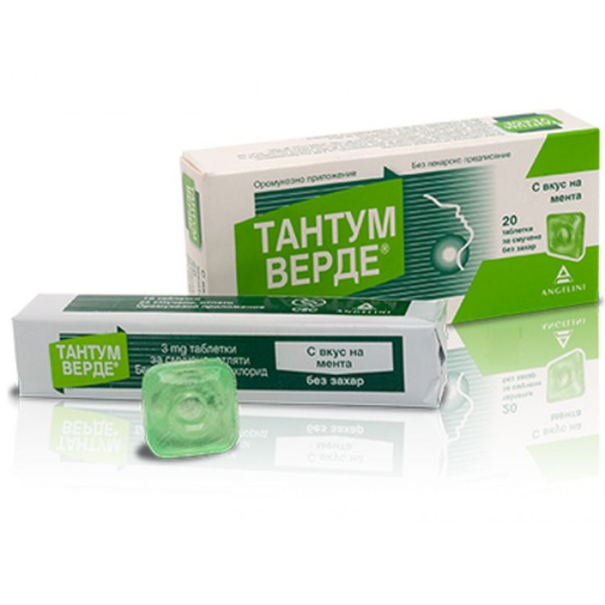 Тантум MEDICINES Tantum Verde lozenges 3mg x 20