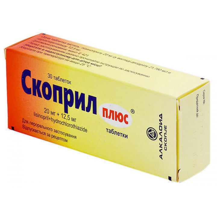 Скоприл MEDICINES Skopril plus tablets 20/12,5mg x 20