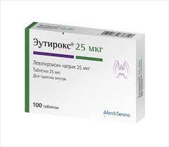 Эутирокс MEDICINES Euthyrox tablets 25mcg x 100