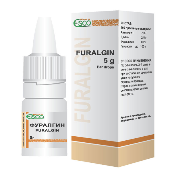 Фуралгин MEDICINES Furalgin ear drops 5ml