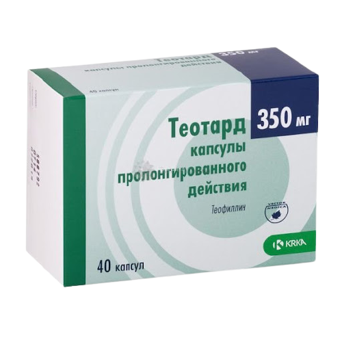 Теотард ЛЕКАРСТВЕННЫЕ СРЕДСТВА Теотард капсулы 350мг x 40