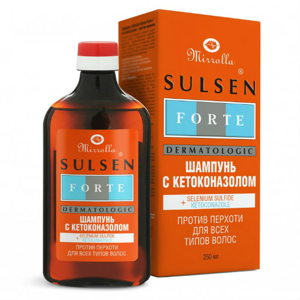 Сульсена CARE PRODUCTS Sulsen forte shampoo with ketoconazole against dandruff 2% 250 ml