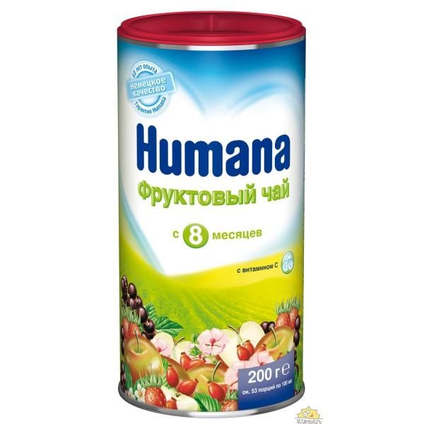 Хумана ПРОДУКТЫ ДЛЯ ДЕТЕЙ Хумана чай фруктовый с 4мес 200г