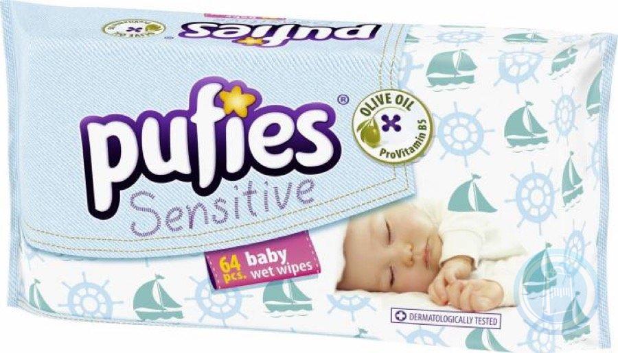 Пуфис FOR KIDS Pufies Sensitive wet wipes 64pcs