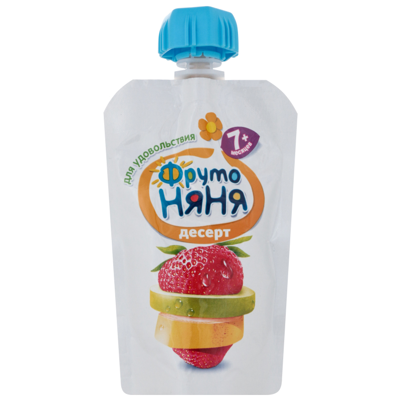 Фруто FOR KIDS Frutonyanya dessert apple banana strawberry 90g (pouch)
