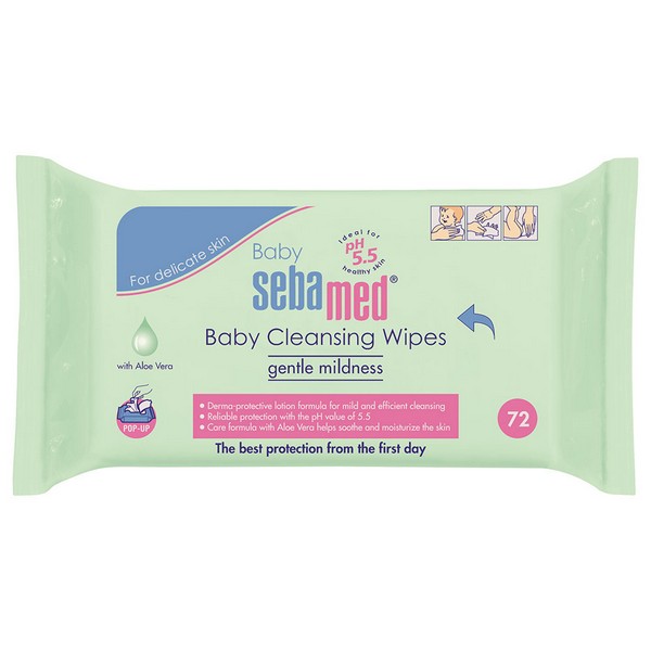 Себамед FOR KIDS Sebamed baby cleansing wipes with aloe x 72