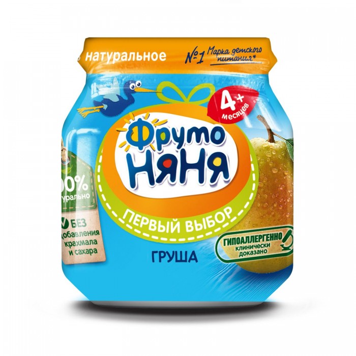 Фруто ПРОДУКТЫ ДЛЯ ДЕТЕЙ Фруто Няня пюре из груш с 4+мес. 100гр.