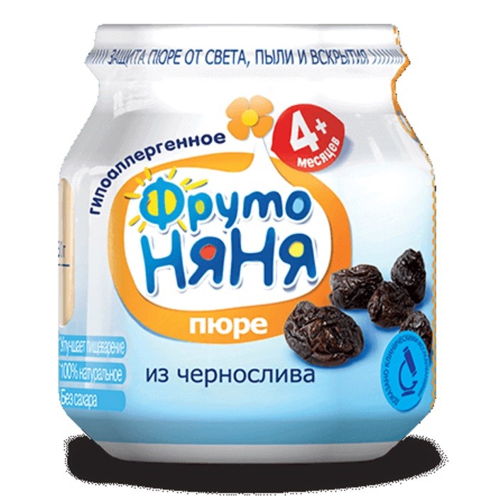 Фруто ПРОДУКТЫ ДЛЯ ДЕТЕЙ Фруто Няня пюре из чернослива 100гр.