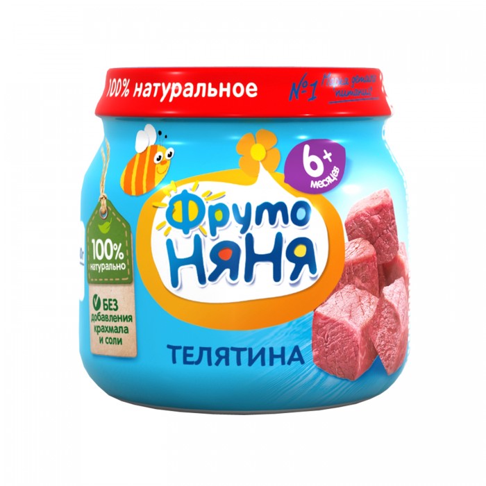 Фруто FOR KIDS Fruto Nyanya veal puree 80g.