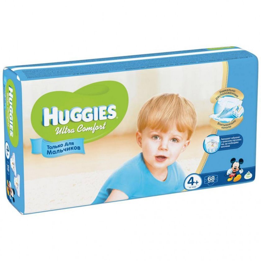 Хаггис FOR KIDS Huggies Ultra Comfort diapers for boys #4+ 10-16kg 68pcs