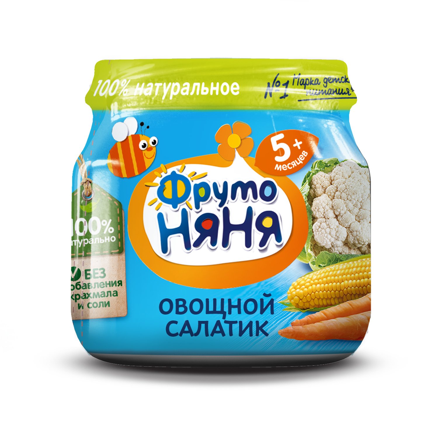 Фруто ПРОДУКТЫ ДЛЯ ДЕТЕЙ Фруто Няня пюре овощной салатик 80гр.