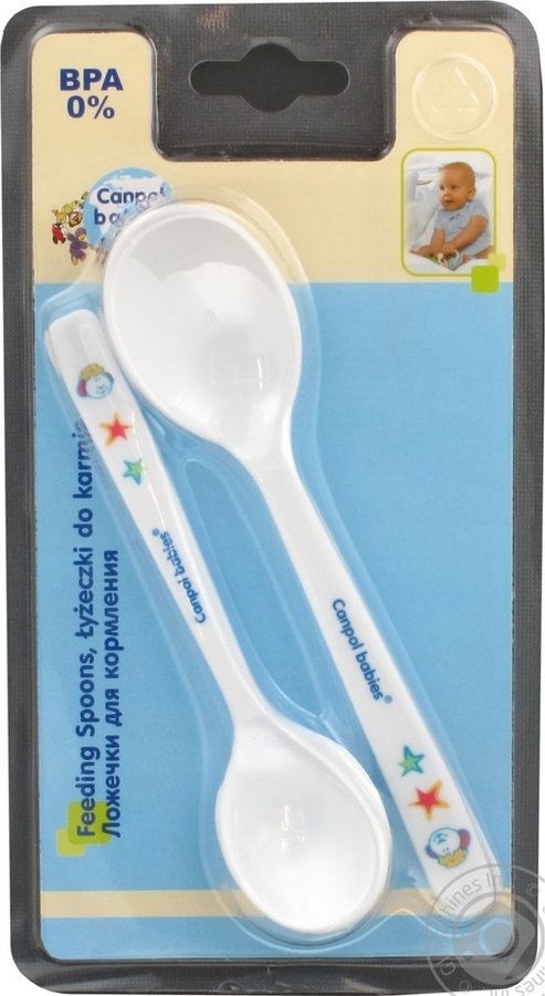 5115.Пластмассовые FOR KIDS Canpol plastic spoons 2 pcs #5115