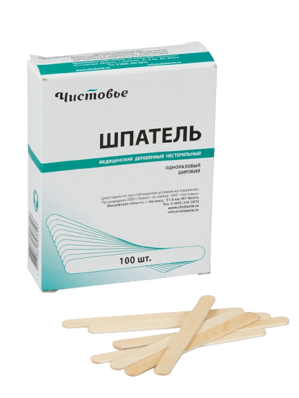 Шпатель MEDICAL SUPPLIES Spatula medical wooden No. 1 Romed