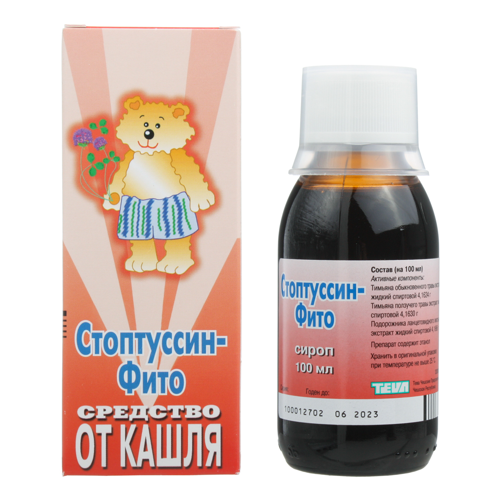 Стоптуссин MEDICINES Stoptussin-Fito syrup 100+4/1ml; 100ml