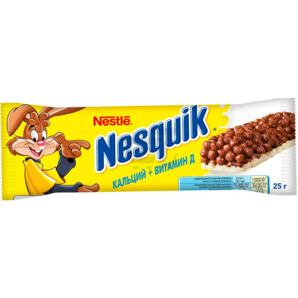 Нестле ПРОДУКТЫ ДЛЯ ДЕТЕЙ Нестле Фитнесс батончик Nesquik 25г 3163