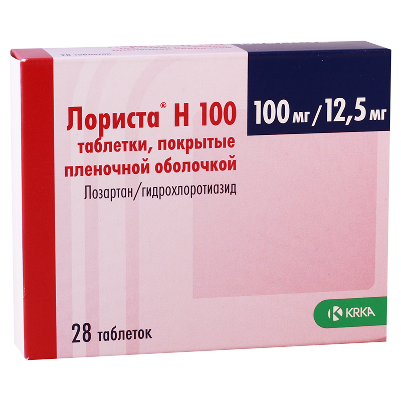 Лориста ԴԵՂՈՐԱՅՔ Լորիստա H դեղահատեր 100մգ/12.5մգ x 28