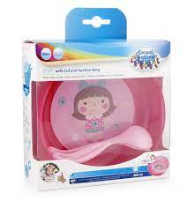 Канпол FOR KIDS Canpol Bowl with suction cup, lid, fork and spoon 21/300