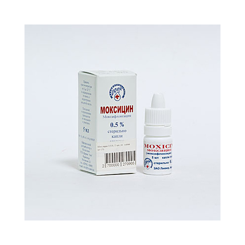 Моксицин MEDICINES Moxicin eye drops 0,5% 5ml