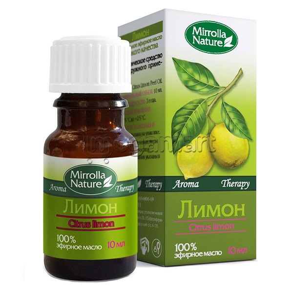 Лимонное MEDICINES Lemon ethereal oil 10ml Mirrolla