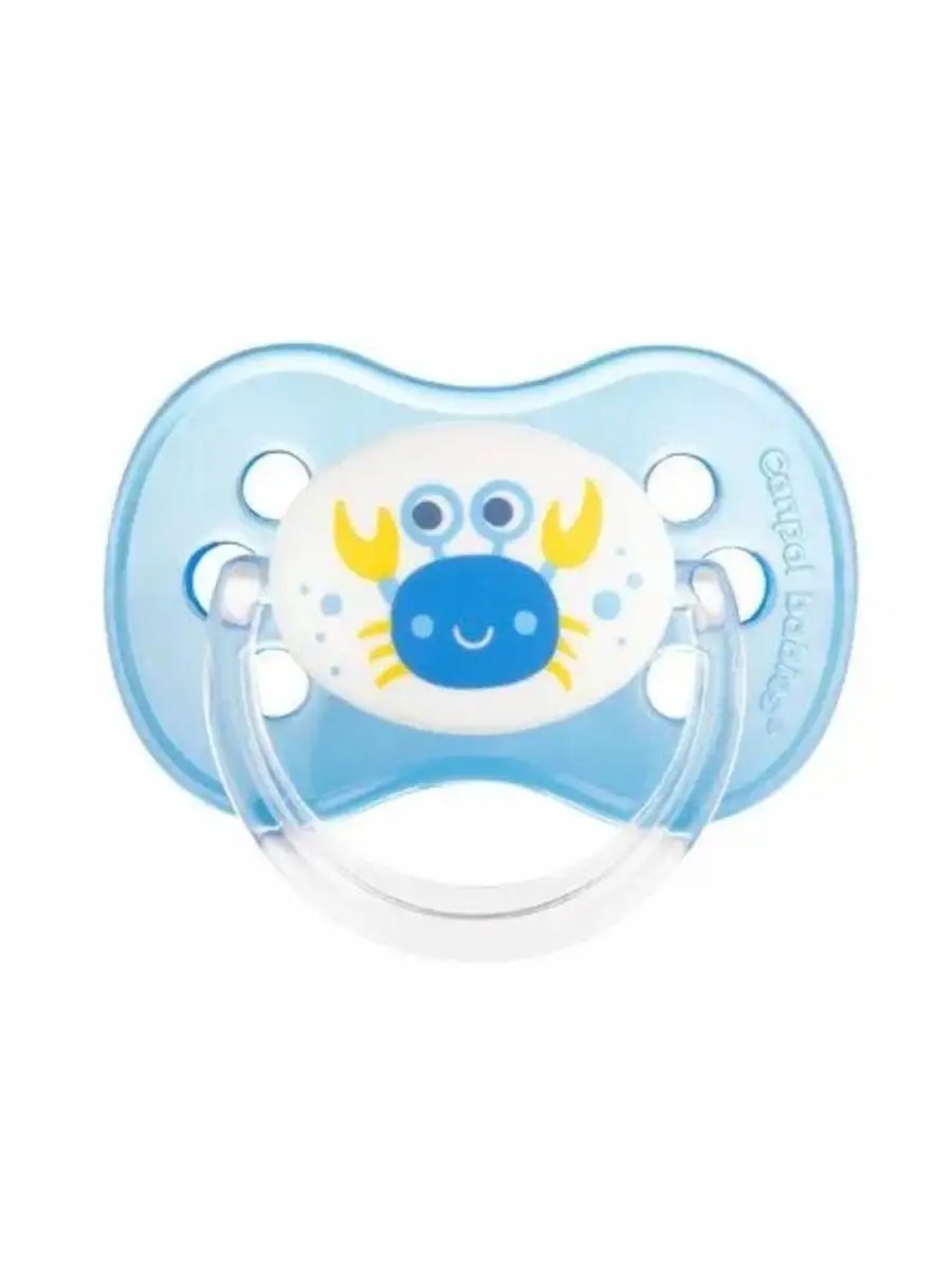 5245.Пустышка FOR KIDS Canpol Nature latex round pacifier 0-6 months