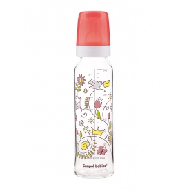 4228 FOR KIDS Canpol glass bottle with drawing 240ml #4228