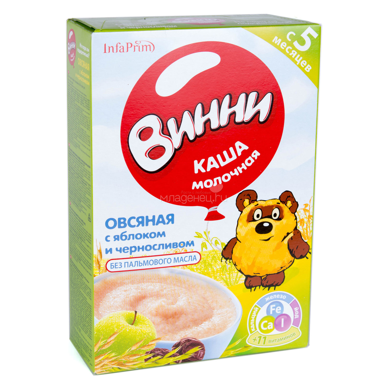 Винни FOR KIDS Vinni milk oat porridge with apple and prunes 200g