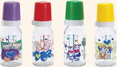 Канпол FOR KIDS Canpol Glass bottle 120 ml patterned #4220