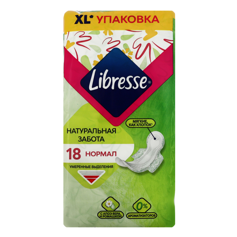 Либресс CARE PRODUCTS Libresse natural ultra normal 18pc 9895