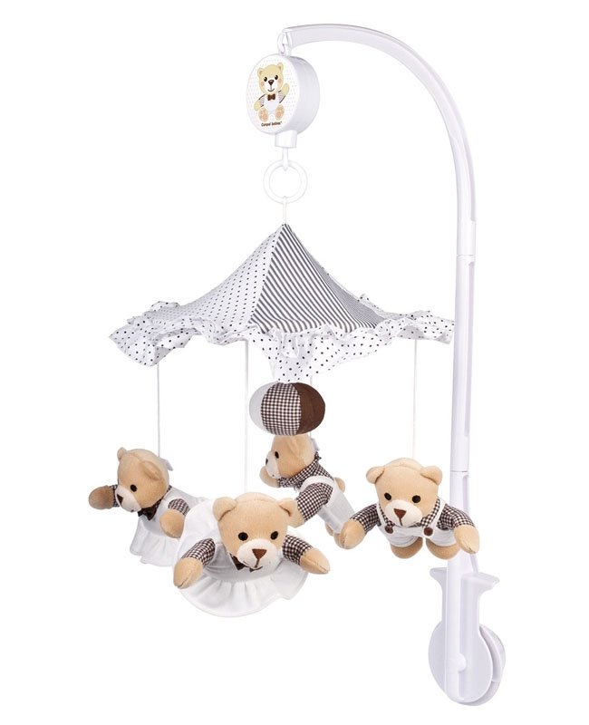 Канпол FOR KIDS Canpol Carousel soft brown bear girls with ball 4556