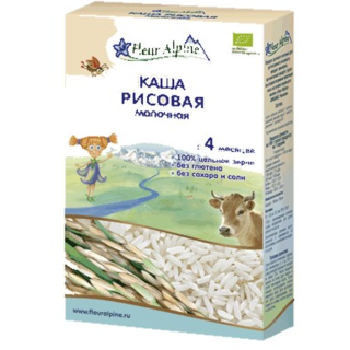 Флер FOR KIDS Fleur Alpine milk rice porridge from 4 months 200g 00011