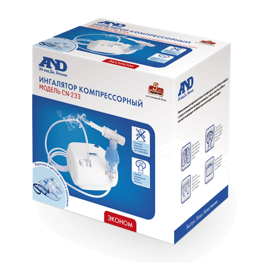 Ингалятор MEDICAL SUPPLIES A&D CN-233 economy compressor inhaler