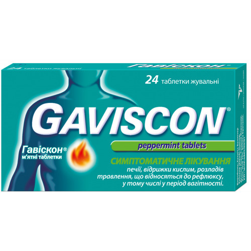 Гевискон MEDICINES Gaviscon chewable tab. N24