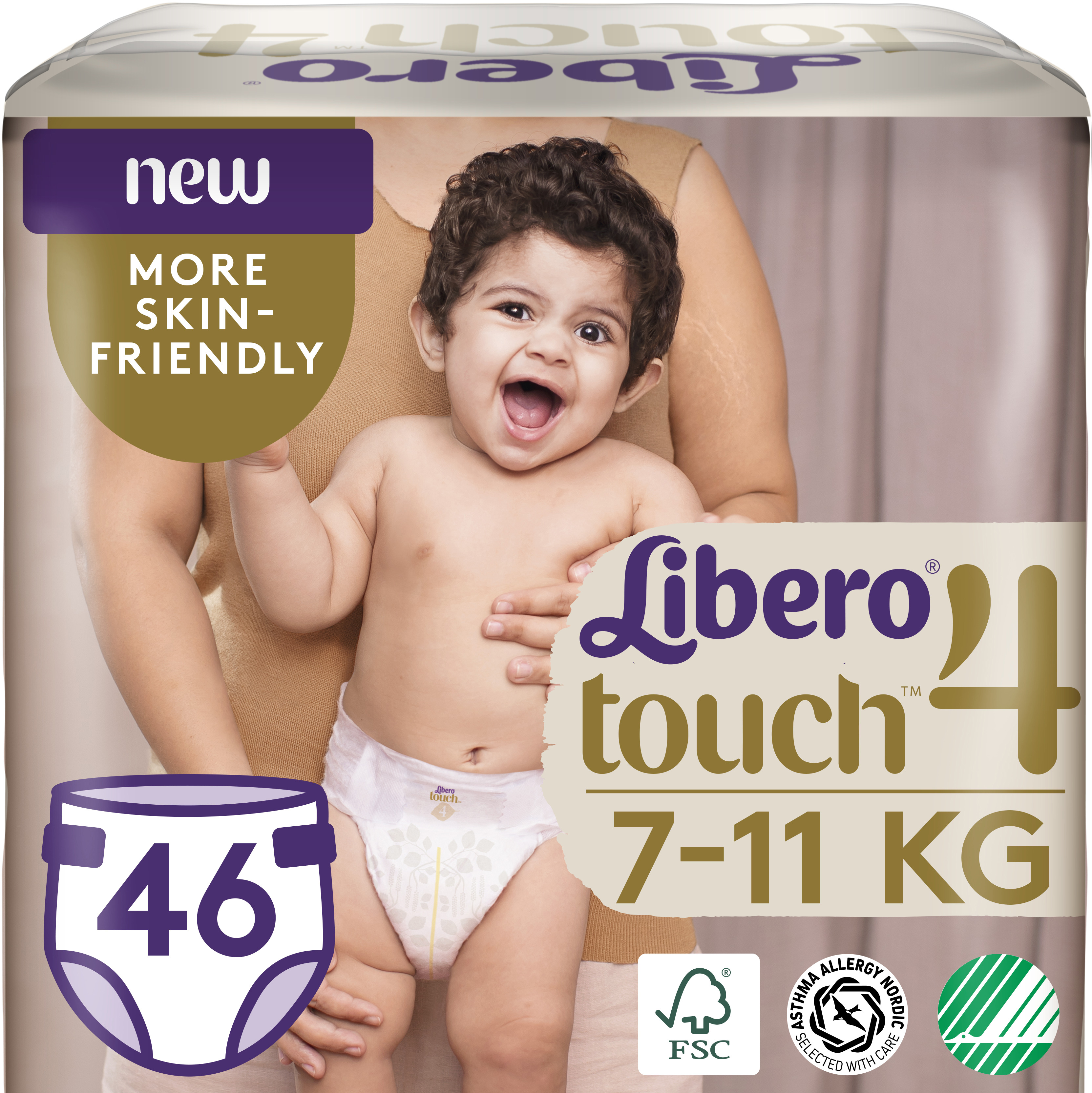 Либеро FOR KIDS Libero Touch diapers #4 7-11kg 46pcs