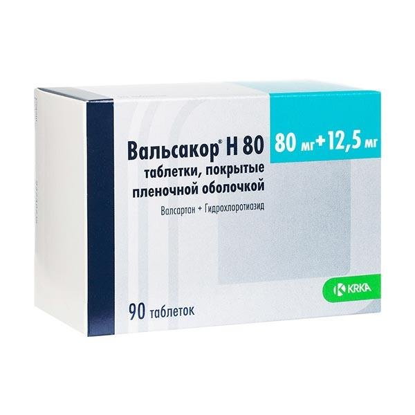 Вальсакор ԴԵՂՈՐԱՅՔ Վալսակոր H80 դեղահատեր 80մգ+12,5մգ x 90