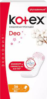 Котекс СРЕДСТВА ПО УХОДУ Котекс прокладки Super Slim liners 56шт. 8074