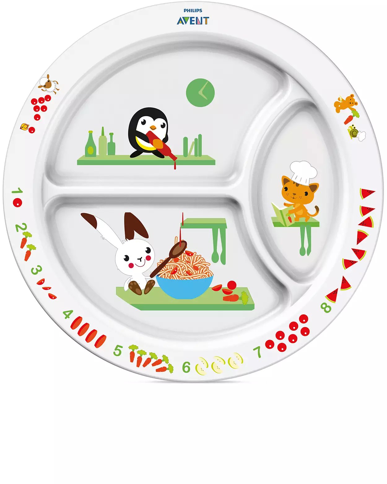 Авент FOR KIDS Avent baby plate in a playful form 12+ months #702/00