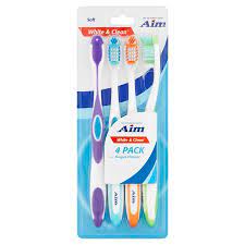 Дейзлинг FOR KIDS Dazzling white toothbrush AIM soft 4 pcs