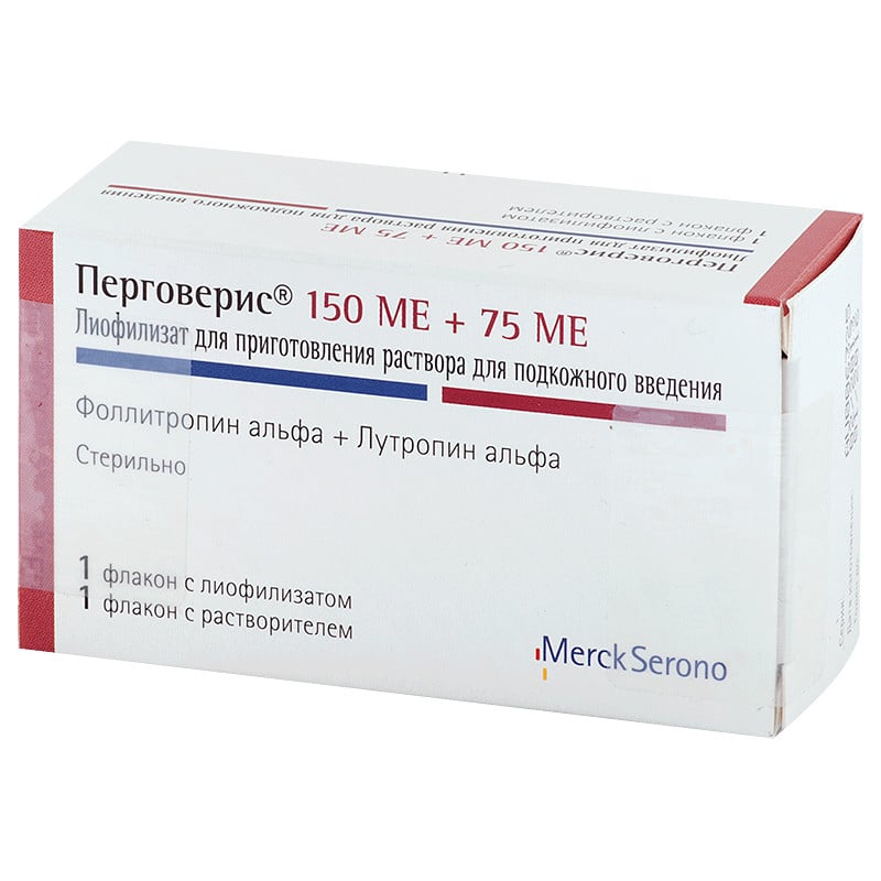 Перговерис MEDICINES Pergoveris lyophilisate for solution preparation 150ME/75ME vial. x1