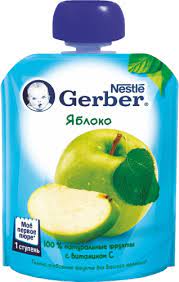 Гербер FOR KIDS Gerber fruit baby puree apple 6+ months 90g