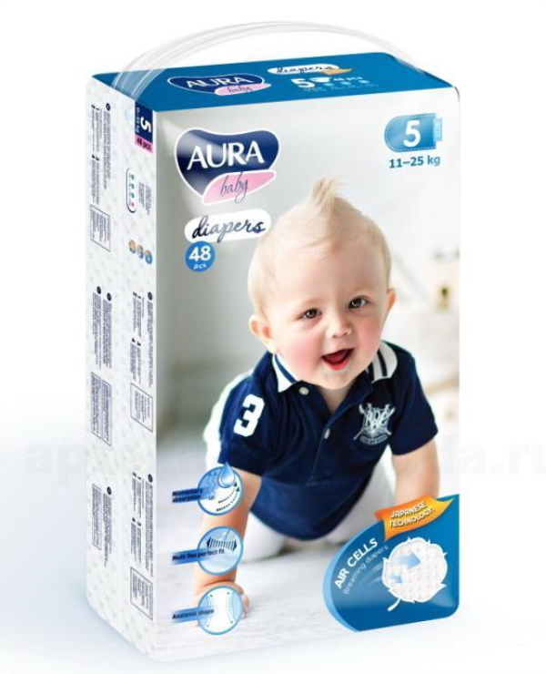 Аура FOR KIDS Aura baby diapers # 5 (11-25kg) N48